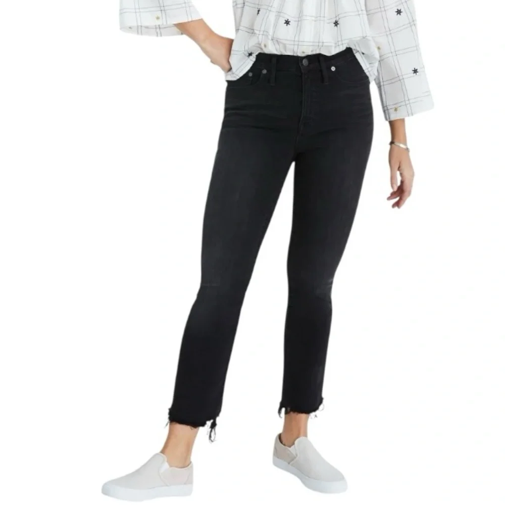 Madewell Cali Demi Boot Black Wash Kick Flare Stretch Denim Jeans Women’s 27